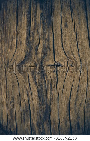 Old wooden floor with cracks, Old wooden for texture and background, Vintage style