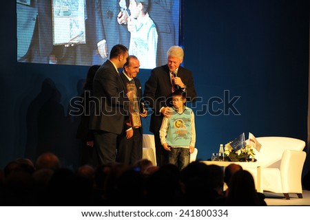 ISTANBUL, TURKEY  - FEBRUARY 11: Bill Clinton attends the Sinpas GYO Initiative Annual Meeting at The Conrad Hotel on February 11, 2009 in Istanbul, Turkey.