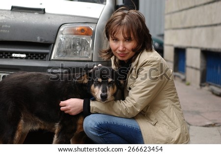 ISTANBUL, TURKEY- NOV  21:  People who adopt homeless dogs on November  21, 2006 in Istanbul,Turkey