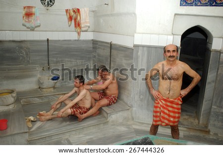 BURSA, TURKEY - MAY  4:  Turkish Bath  on May  4, 2006 in Bursa, Turkey.