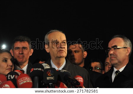 ISTANBUL  ,TURKEY - MARCH 07:  Turkish  former army chief Ilker Basbug press conference  on March 07 , 2014  in  Istanbul, Turkey.