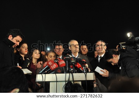 ISTANBUL  ,TURKEY - MARCH 07:  Turkish  former army chief Ilker Basbug press conference  on March 07 , 2014  in  Istanbul, Turkey.
