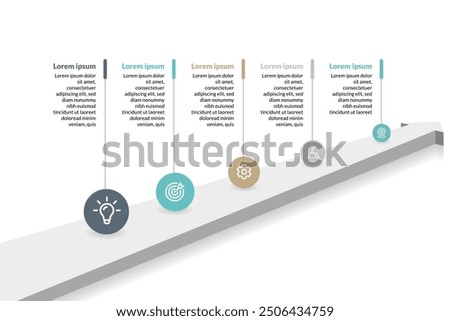 5-Step Road Journey Infographic Template for Business. Modern Timeline Diagram with Professional Vector Design. Perfect for Presentations and Visualizing Strategic Processes.