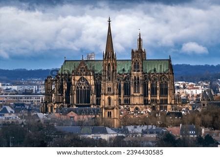 Similar – Image, Stock Photo Cathedral of Metz in rainy weather