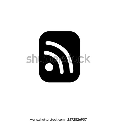 Hotspot wifi widget icon simple vector, black filled, device icon. Simple and minimalist vector icon