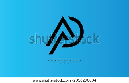 AP initials monogram letter text alphabet logo design Imagine de stoc © 