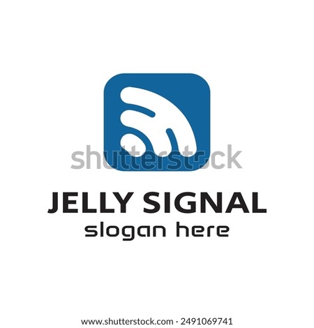 Jelly nuanced wireless signal symbol logo, Inspiration logo design template