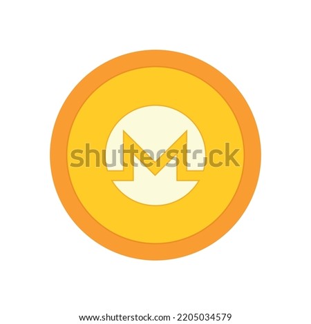 Monero flat Coin for internet money. Cryptocurrency Monero logo sign. vector illustration. eps10 vector illustration.