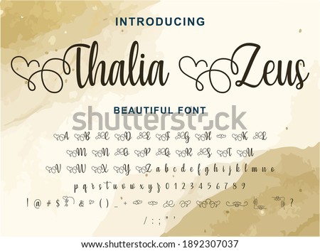 Thalia Zeus Beautiful Font Art