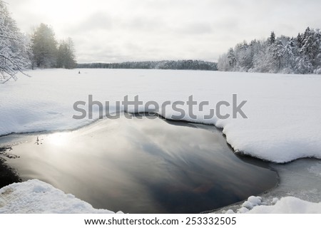 Lake under the ice
