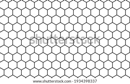 Abstract pattern black white, hexagon or honeycomb design. Vector illustration