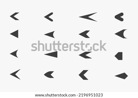 Illustration vector graphic of arrows head, direction, bullet set. Good for symbol or icon