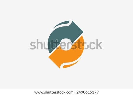 Illustration vector graphic of letter O arrow circle. Good for logo