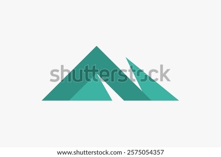 Geometric simple modern mountain logo 