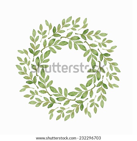 Pattern of green leaf circle