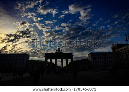 Similar – Image, Stock Photo Clouds over Brandenburg Gate