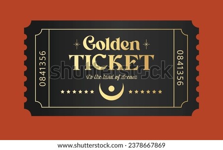 Black luxury golden ticket exclusive