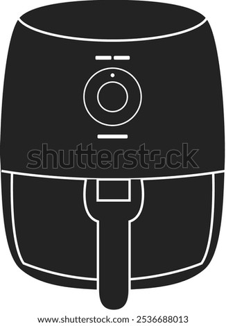 Air fryer, silhouette cooking fry appliance icon simple vector. Deep fryer vector icon	
