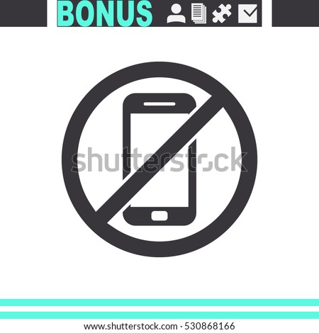 No phone vector icon.