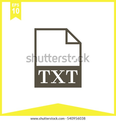 TXT file icon. Vector.