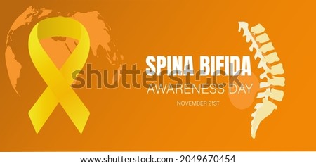 Vectorial illustration about spina bifida sensitization
International Spina Bifida Day,with spine diagram Foto stock © 