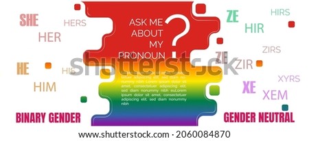 Gender pronoun.Ask me my pronoun?.Binary gender and neuter gender.