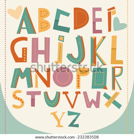 Cute Alphabet Set In Vector - 232383508 : Shutterstock