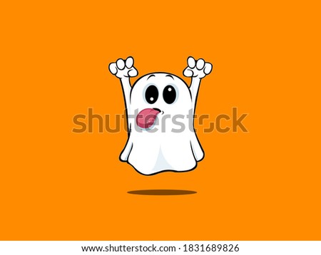 a vector of baby ghost character