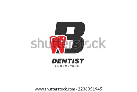 B dental letter logo vector for your branding with modern style.