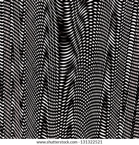 background with psychedelic pattern in black and white