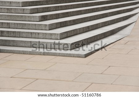 Sparse composition of stairs with diminishing perspective