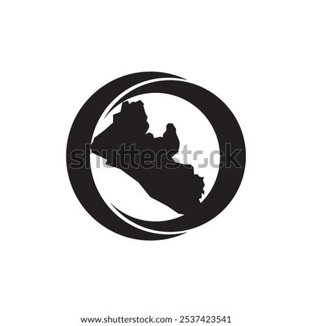 Liberia map symbol icon design vector illustration