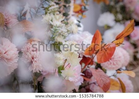 Plastic flowers for decoration at the wedding. Zdjęcia stock © 