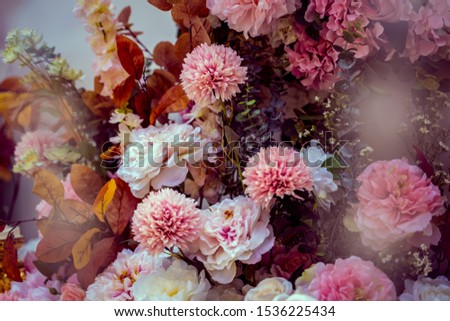 Plastic flowers for decoration at the wedding. Zdjęcia stock © 