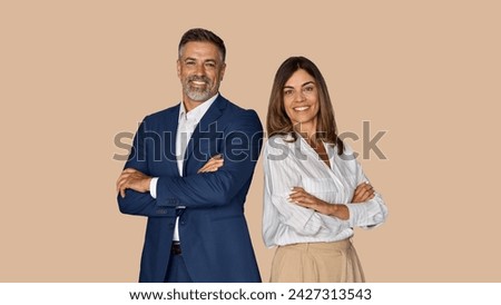 Similar – Image, Stock Photo Confident ethnic man in stylish wear in city