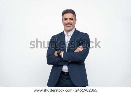 Similar – Image, Stock Photo Elderly male working with wood