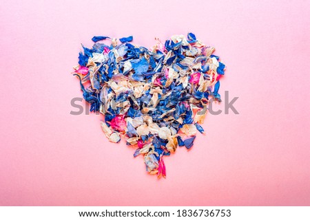 Similar – Image, Stock Photo Biodegradable confetti from real dried flowers
