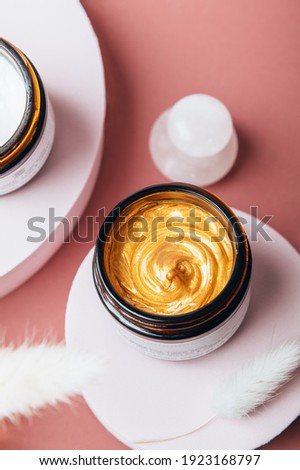 Image, Stock Photo Skincare bestsellers cosmetics jars