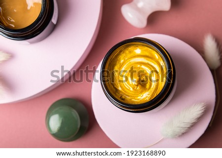 Similar – Image, Stock Photo Skincare bestsellers cosmetics jars