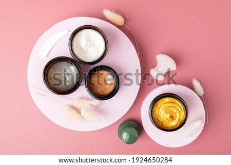 Similar – Image, Stock Photo Skincare bestsellers cosmetics jars