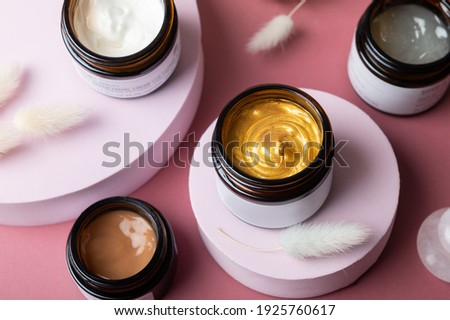 Similar – Image, Stock Photo Skincare bestsellers cosmetics jars