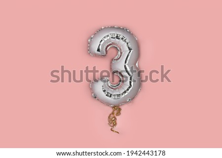 Similar – Image, Stock Photo Silver Number Balloons 1K