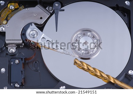 Hard drive data extraction with drill