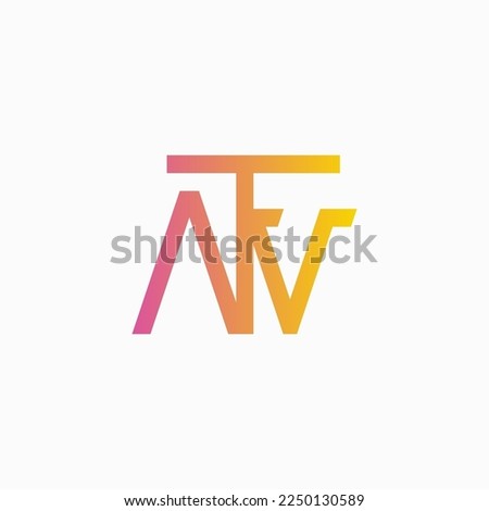 NTV letter logo monogram design