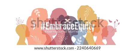 International Women's Day banner. #EmbraceEquity Сток-фото © 