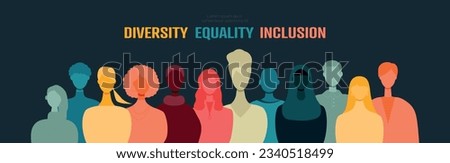 Diversity, Equality, Inclusion banner. Modern design.