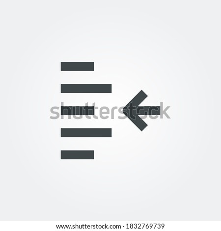 indent right Icon. user setting symbol isolated on Gradient background. Vector Illustration