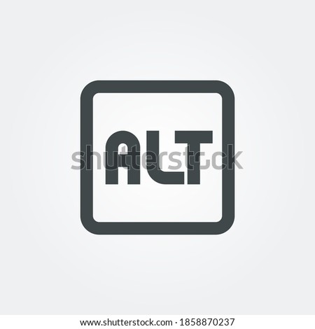 alt Icon symbol isolated on white background. Vector Illustration
