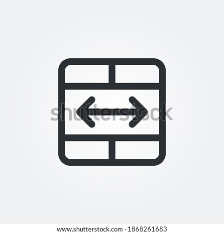 merge cell icon vector isolated with line style and black color