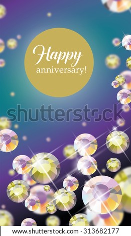 Abstract shining pattern with flare, sparkles and jewellery rhinestones, focused and blurry and place for text. May be used for invitation, postcard, leaflet, banner or any graphic design.